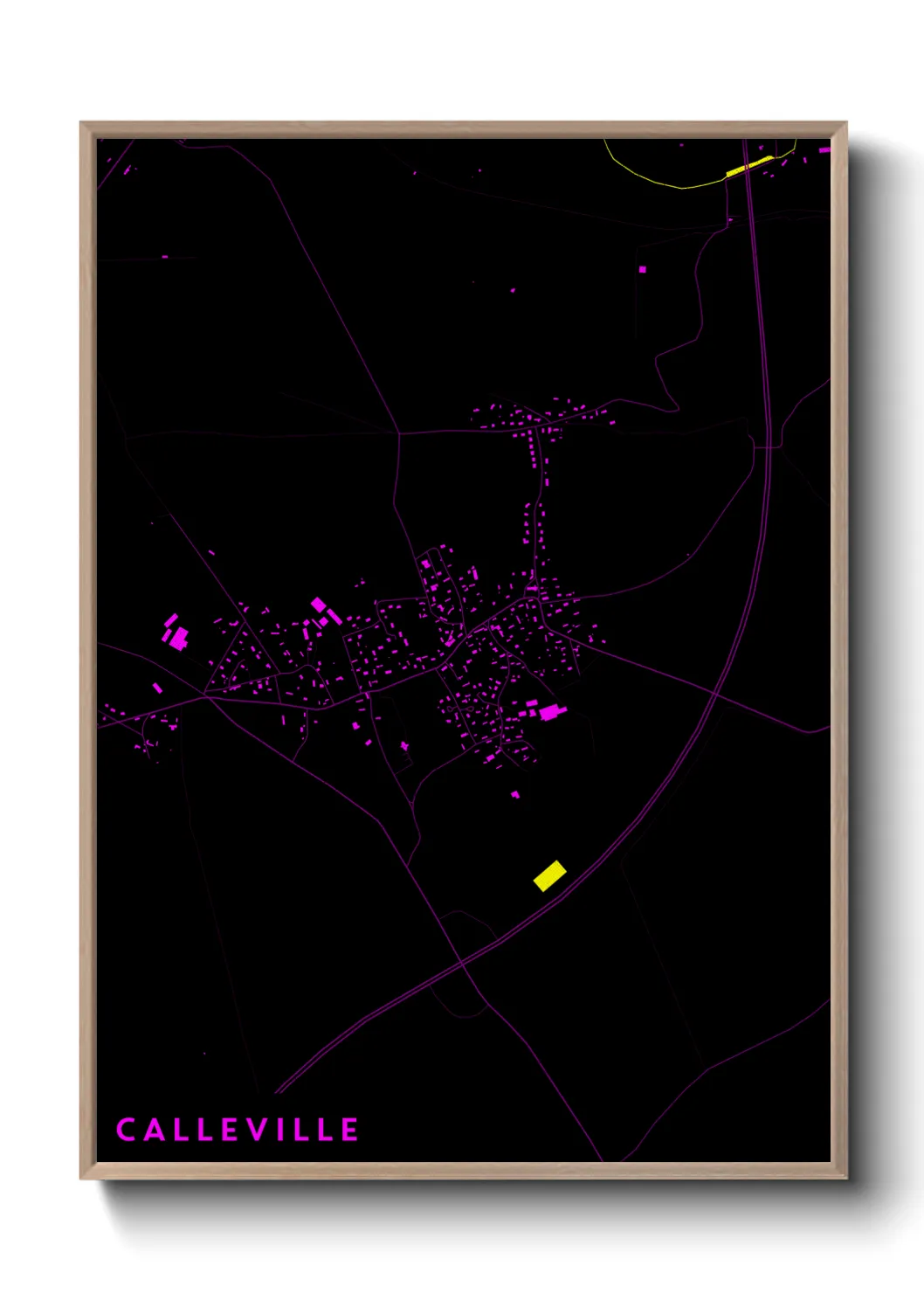 Une affiche de carte sur Calleville