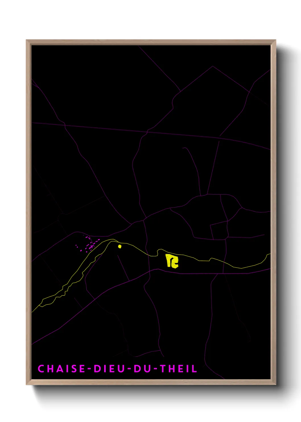 Une affiche de carte sur Chaise-Dieu-du-Theil