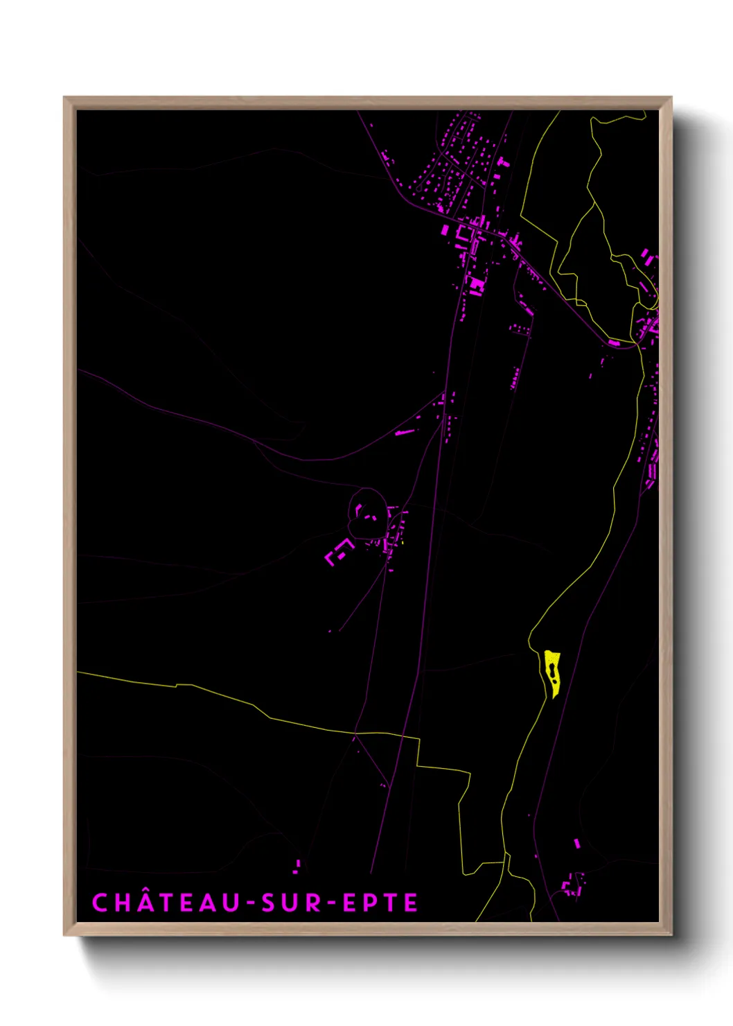 Un poster carteChâteau-sur-Epte