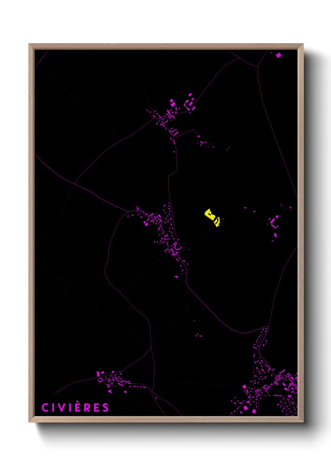Une affiche de carte sur Civières