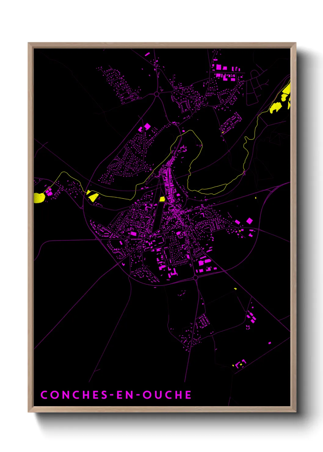 Une affiche de carte sur Conches-en-Ouche