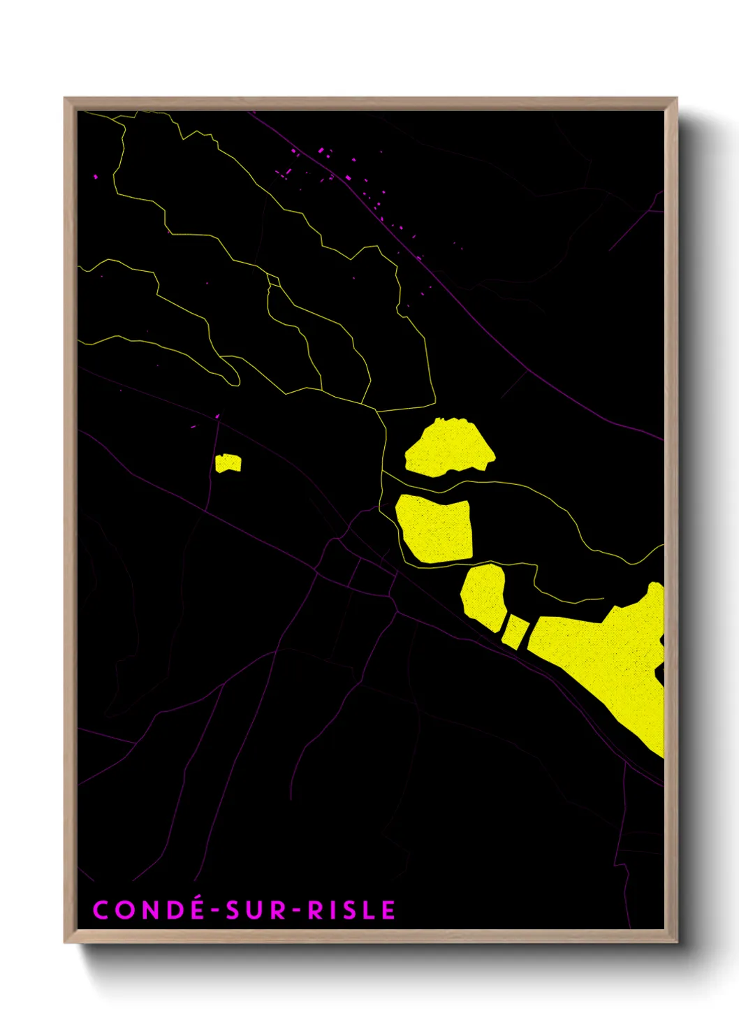 Une affiche de carte sur Condé-sur-Risle