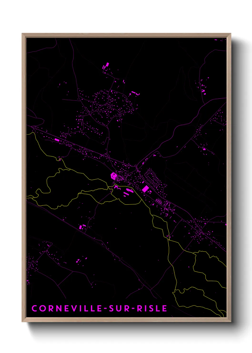Une affiche de carte sur Corneville-sur-Risle
