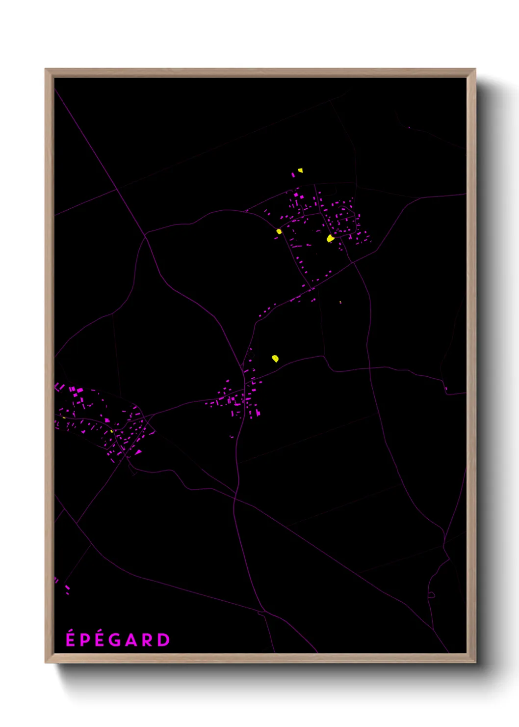Une affiche de carte sur Épégard