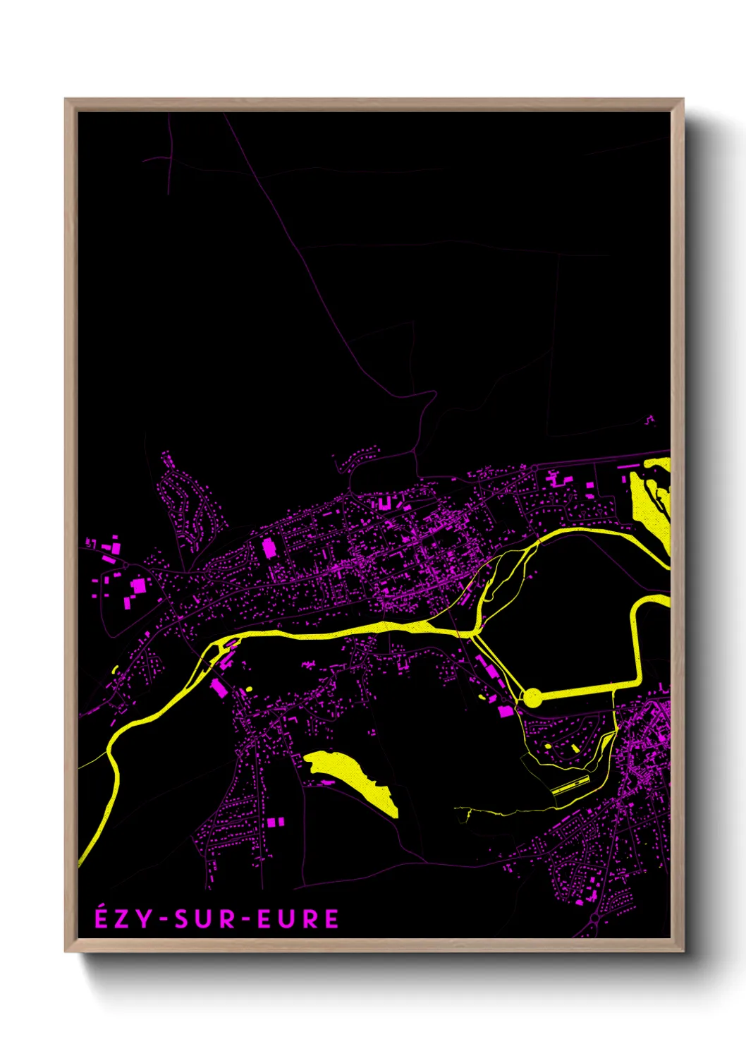 Une affiche de carte sur Ézy-sur-Eure