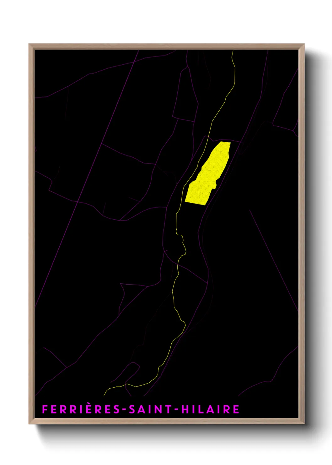 Une affiche de carte sur Ferrières-Saint-Hilaire