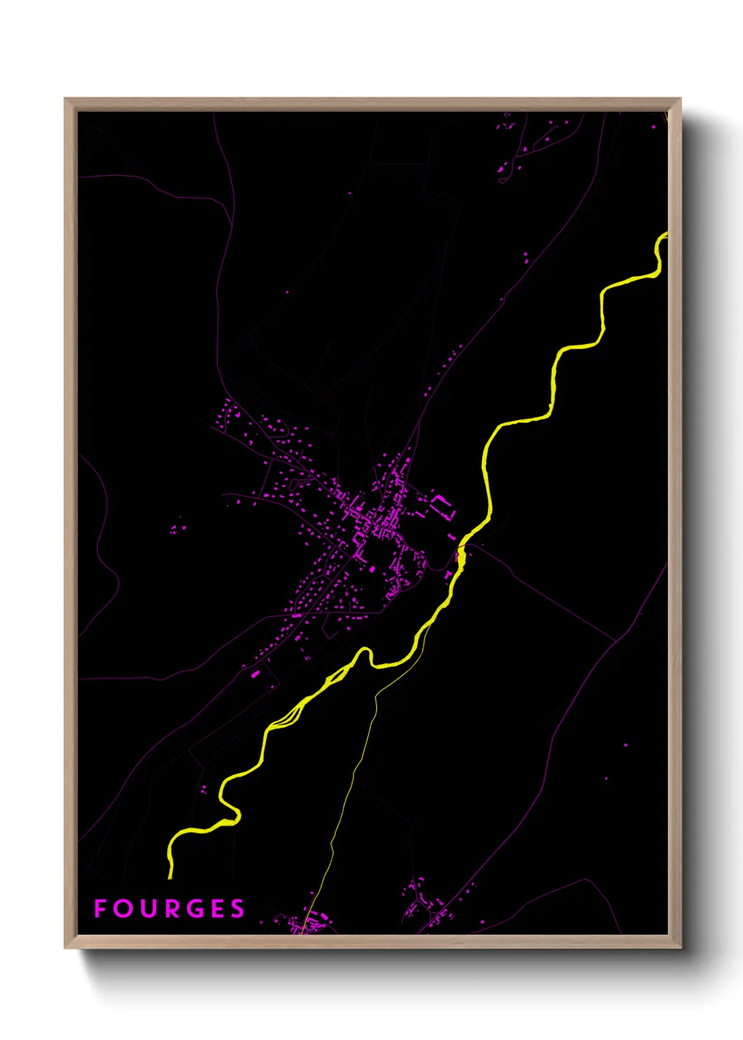 Une affiche de carte sur Fourges