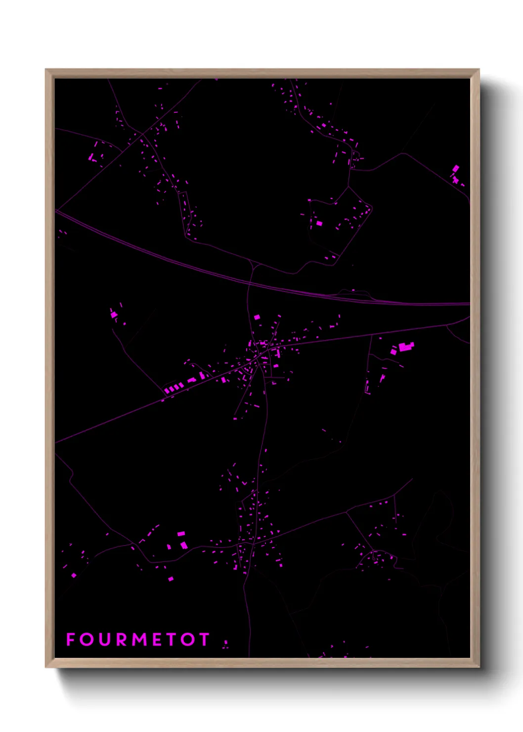 Une affiche de carte sur Fourmetot