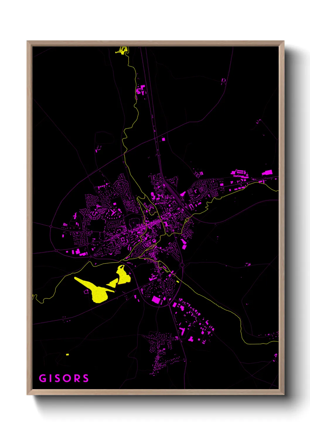 Une affiche de carte sur Gisors