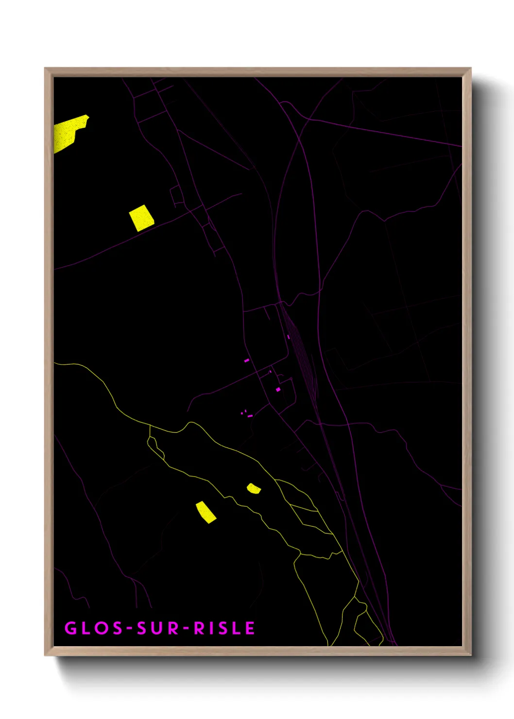 Une affiche de carte sur Glos-sur-Risle