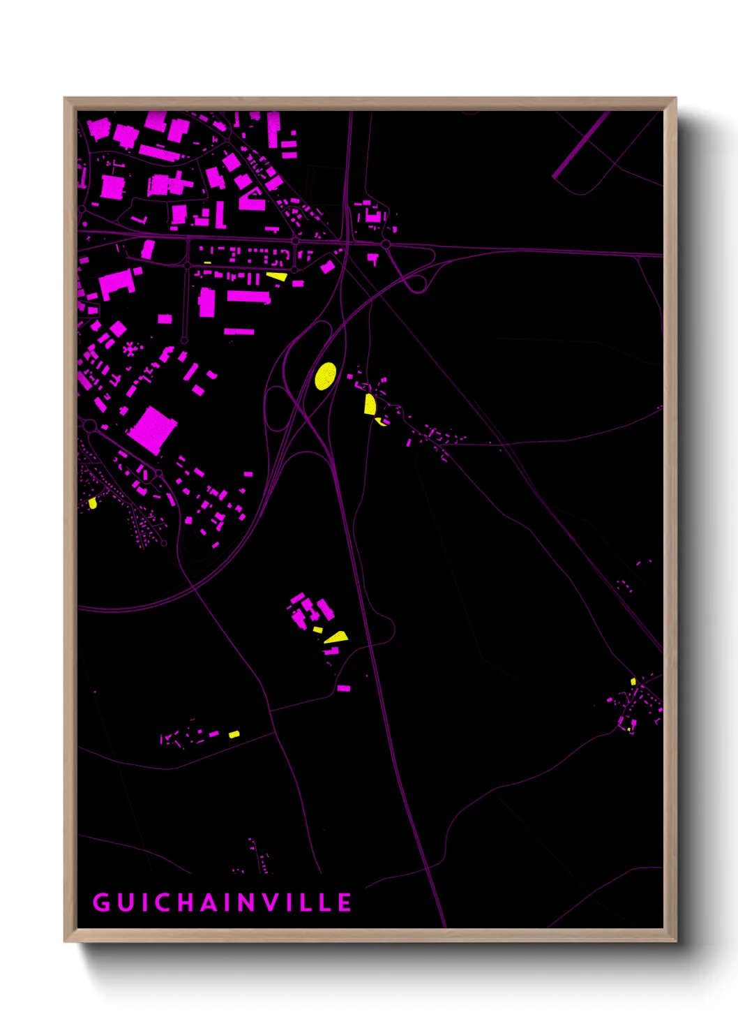 Une affiche de carte sur Guichainville