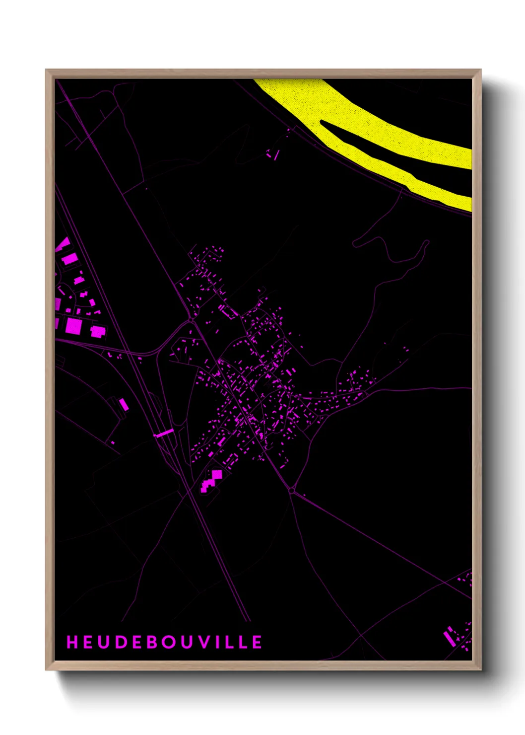 Une affiche de carte sur Heudebouville