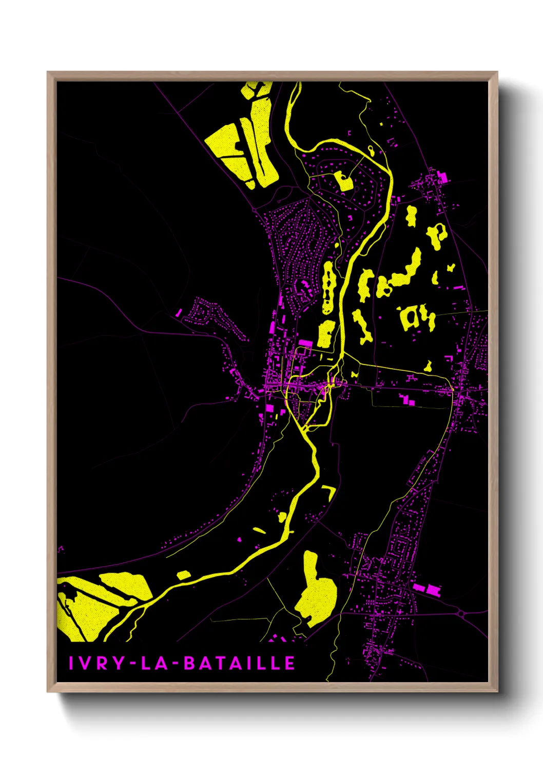 Une affiche de carte sur Ivry-la-Bataille