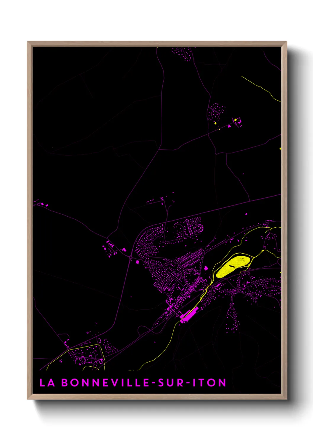 Une affiche de carte sur La Bonneville-sur-Iton