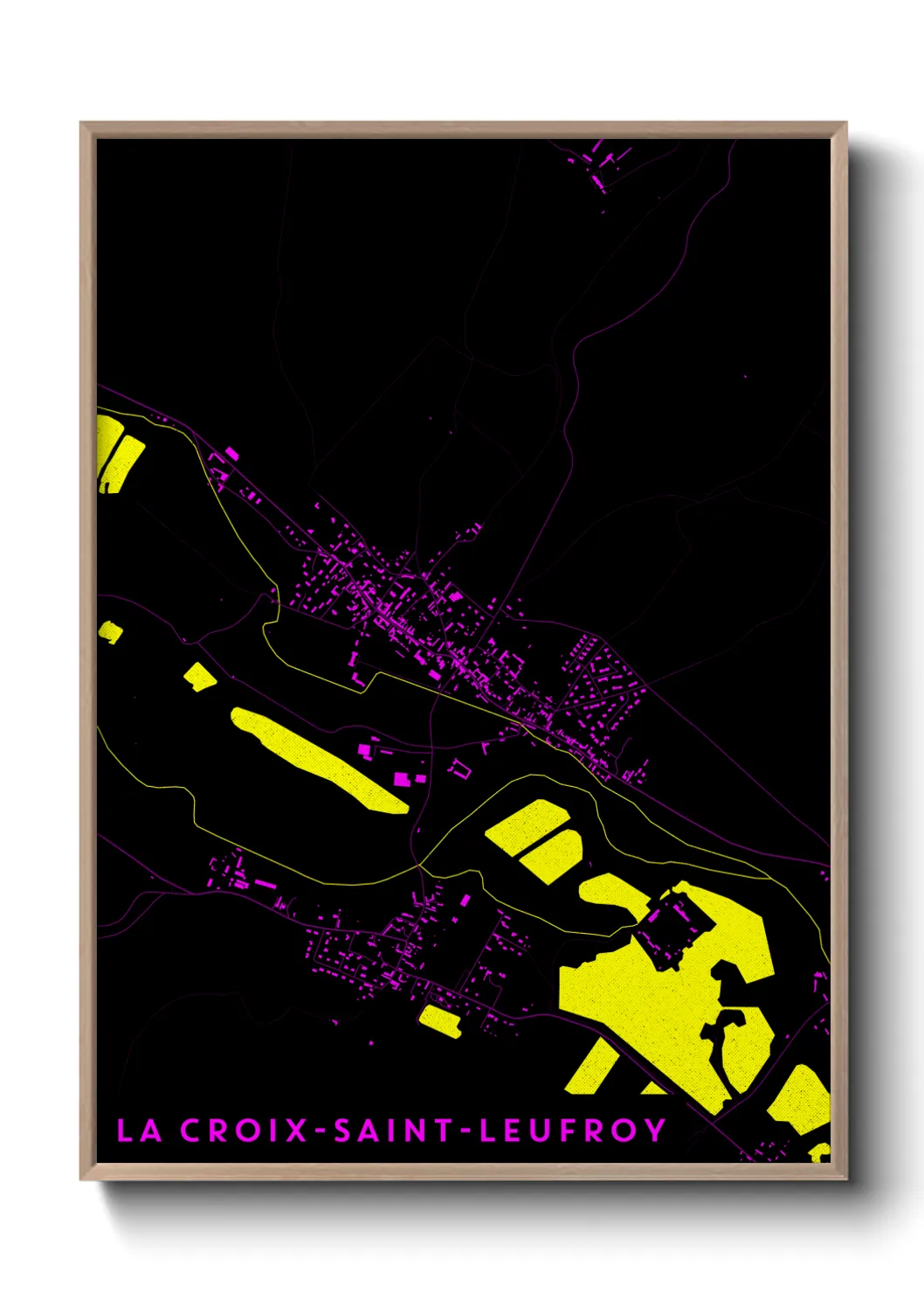 Une affiche de carte sur La Croix-Saint-Leufroy