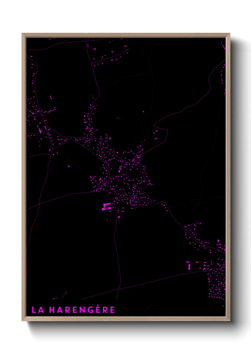 Une affiche de carte sur La Harengère