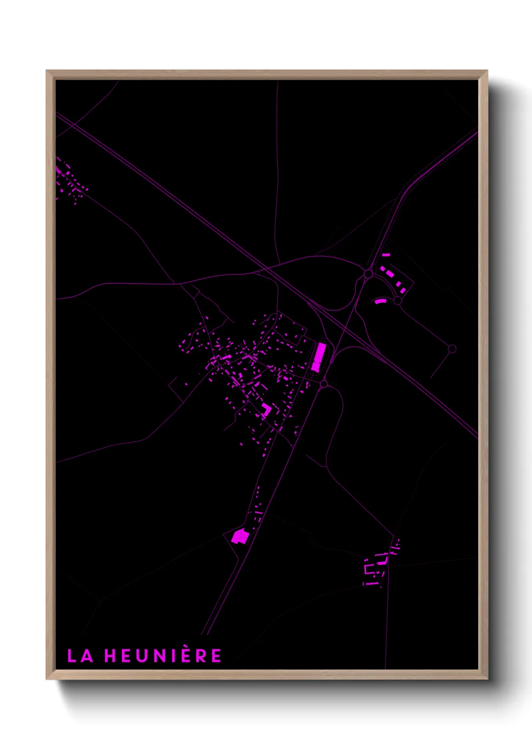 Une affiche de carte sur La Heunière