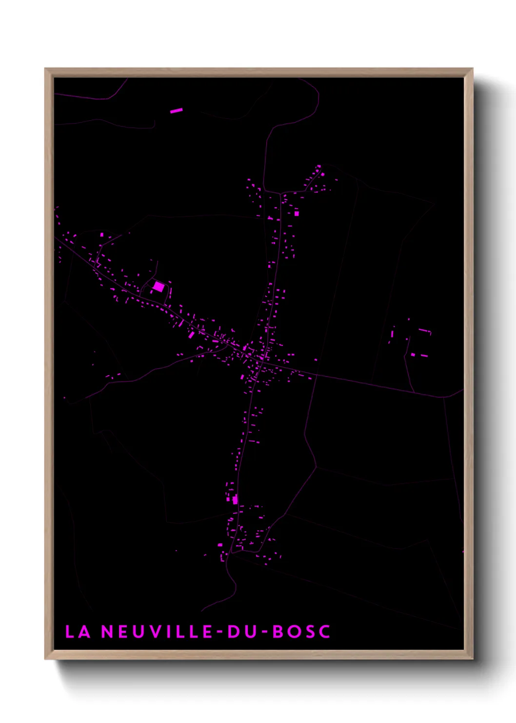 Une affiche de carte sur La Neuville-du-Bosc