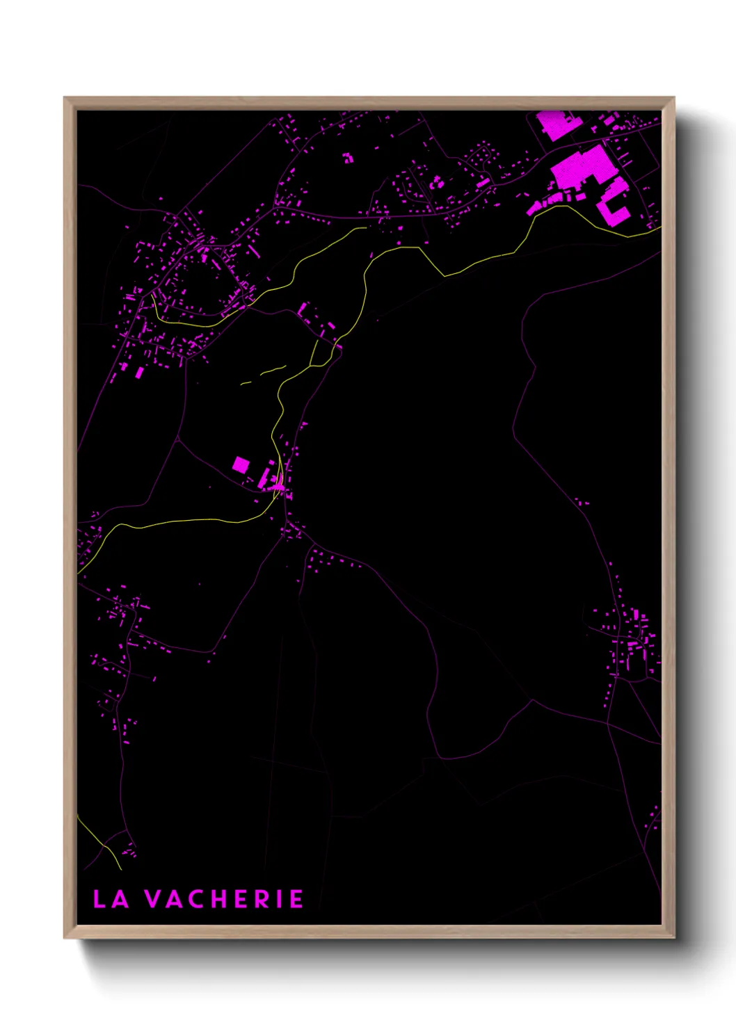 Une affiche de carte sur La Vacherie