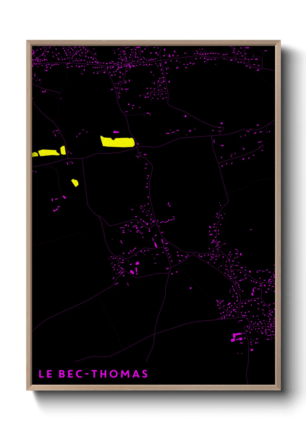 Une affiche de carte sur Le Bec-Thomas