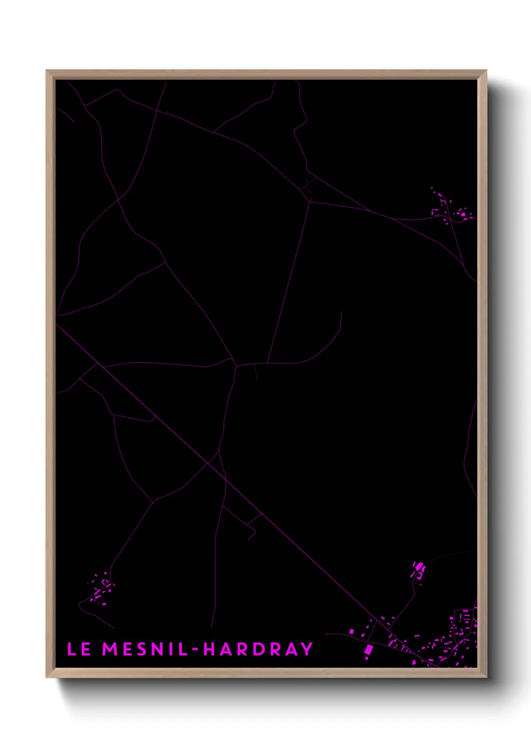 Une affiche de carte sur Le Mesnil-Hardray