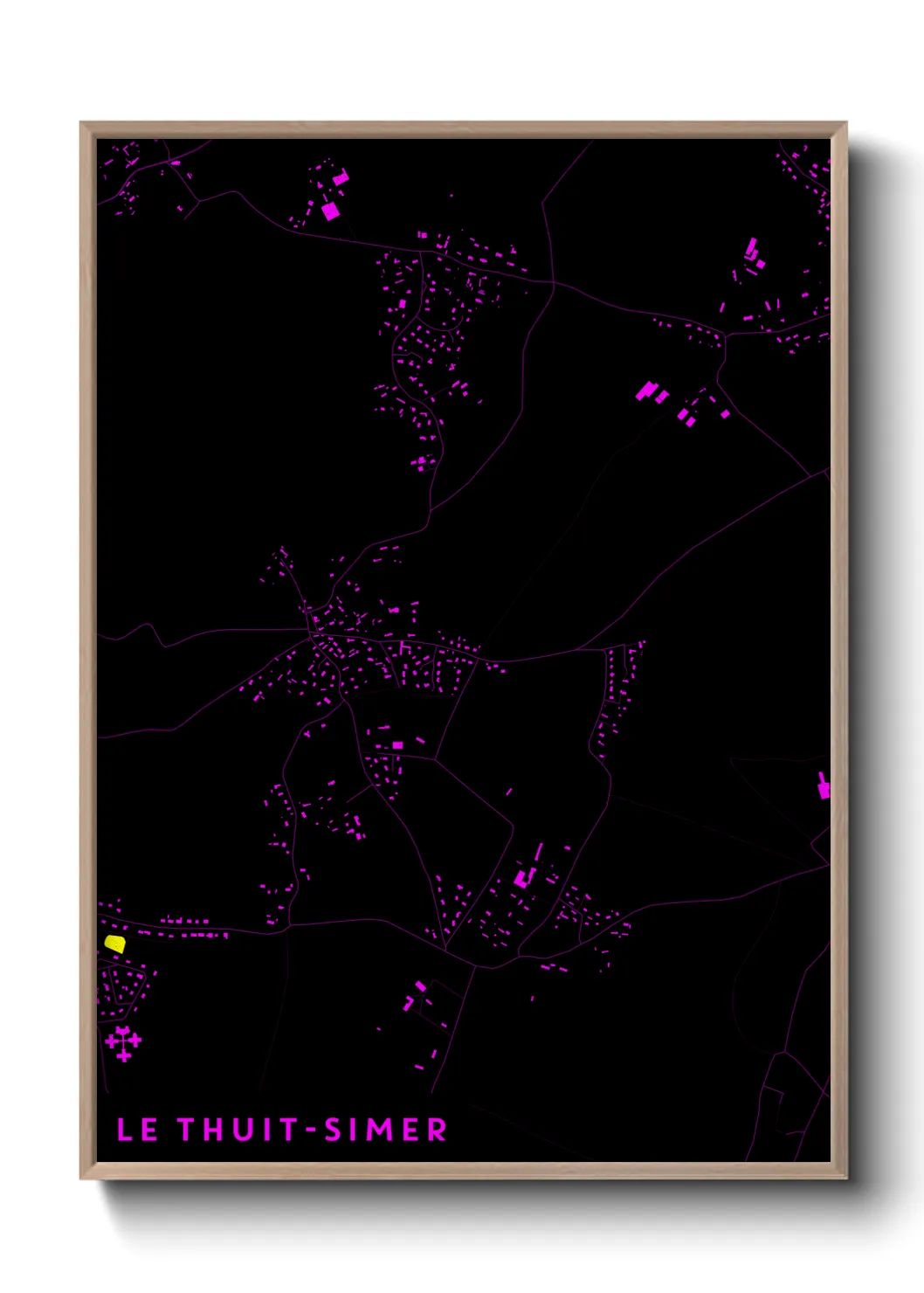 Une affiche de carte sur Le Thuit-Simer