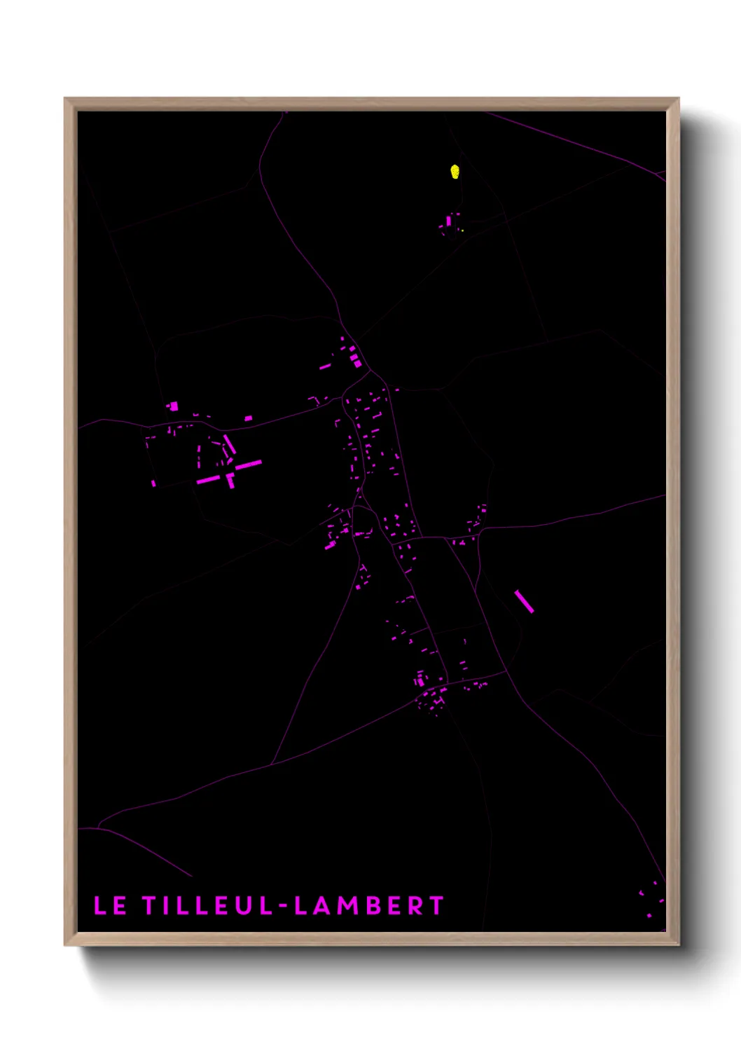 Une affiche de carte sur Le Tilleul-Lambert