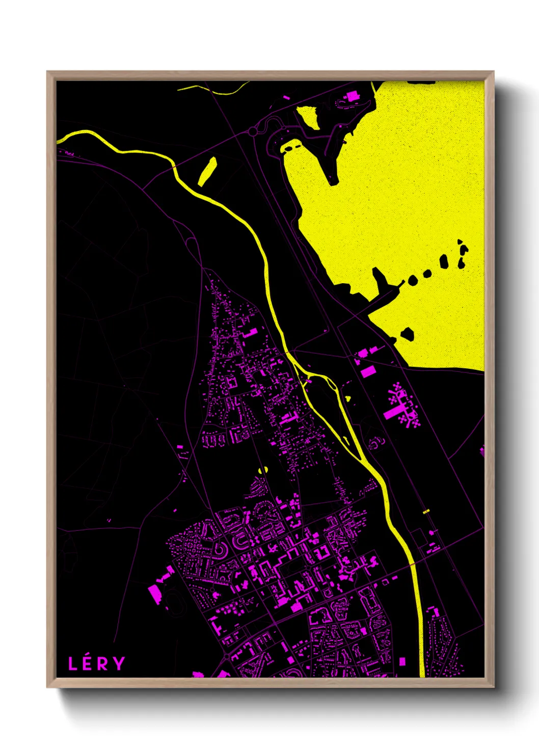 Une affiche de carte sur Léry