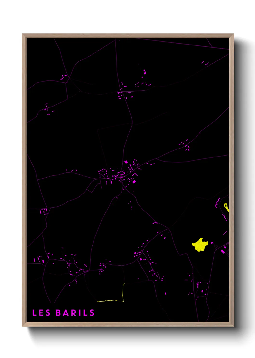 Une affiche de carte sur Les Barils