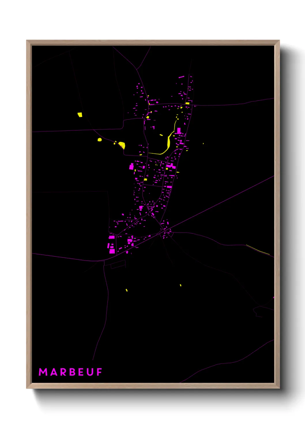 Une affiche de carte sur Marbeuf