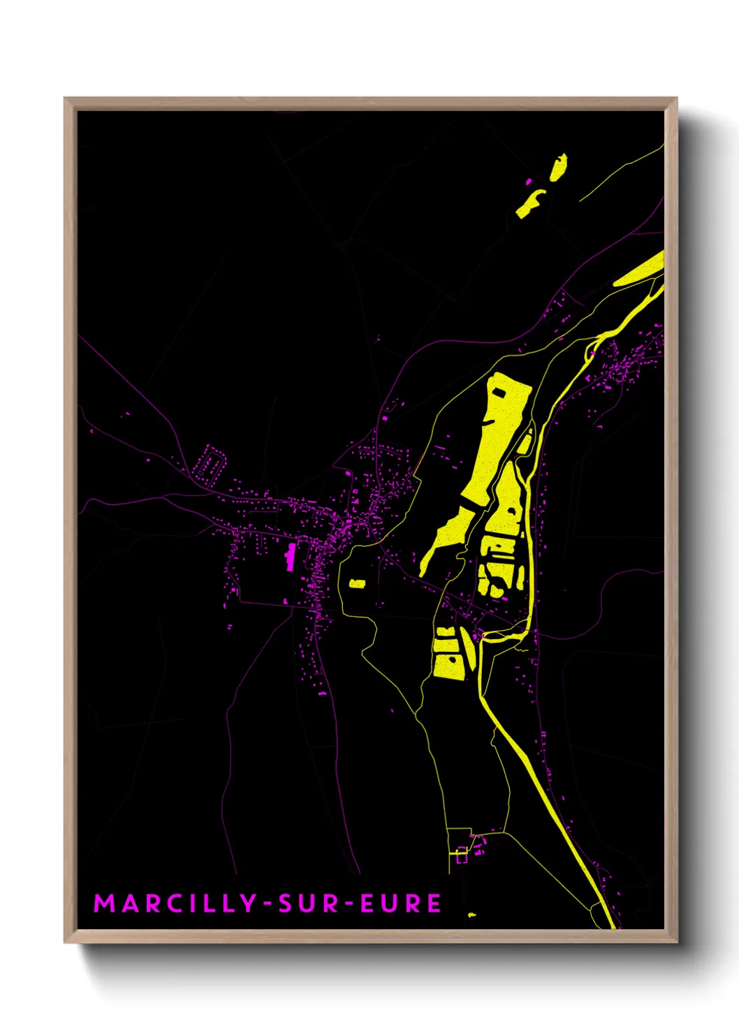 Une affiche de carte sur Marcilly-sur-Eure
