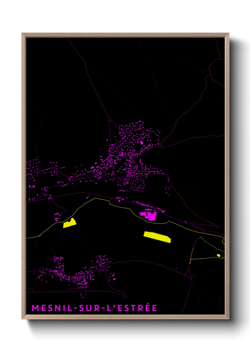 Une affiche de carte sur Mesnil-sur-l'Estrée