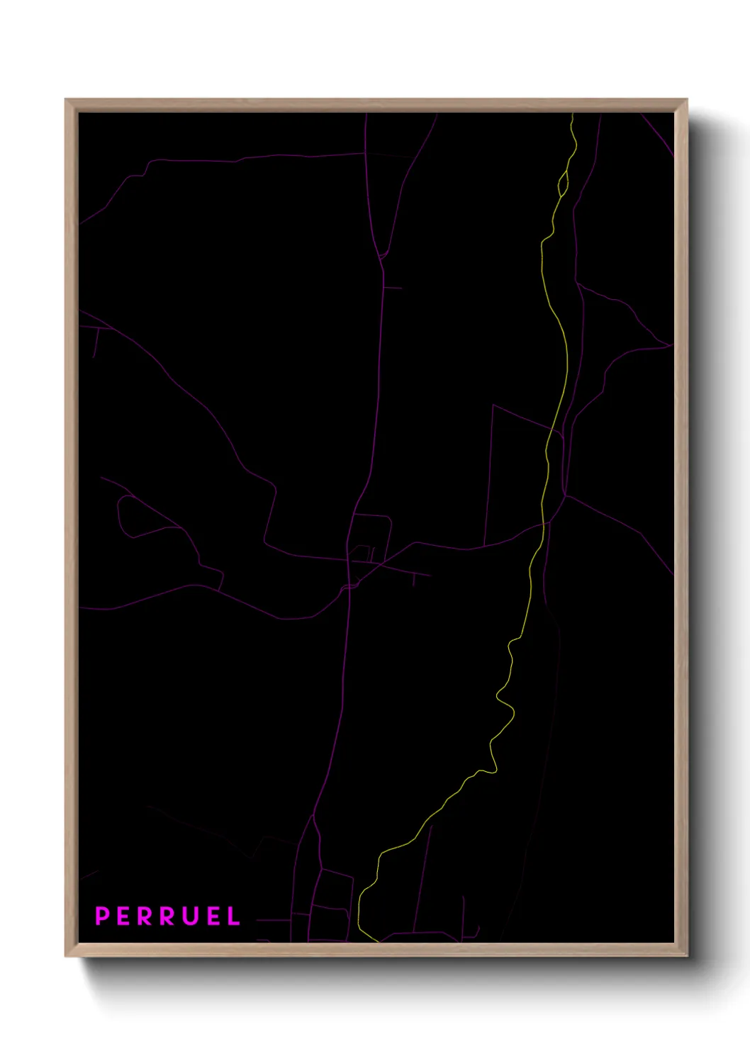 Une affiche de carte sur Perruel
