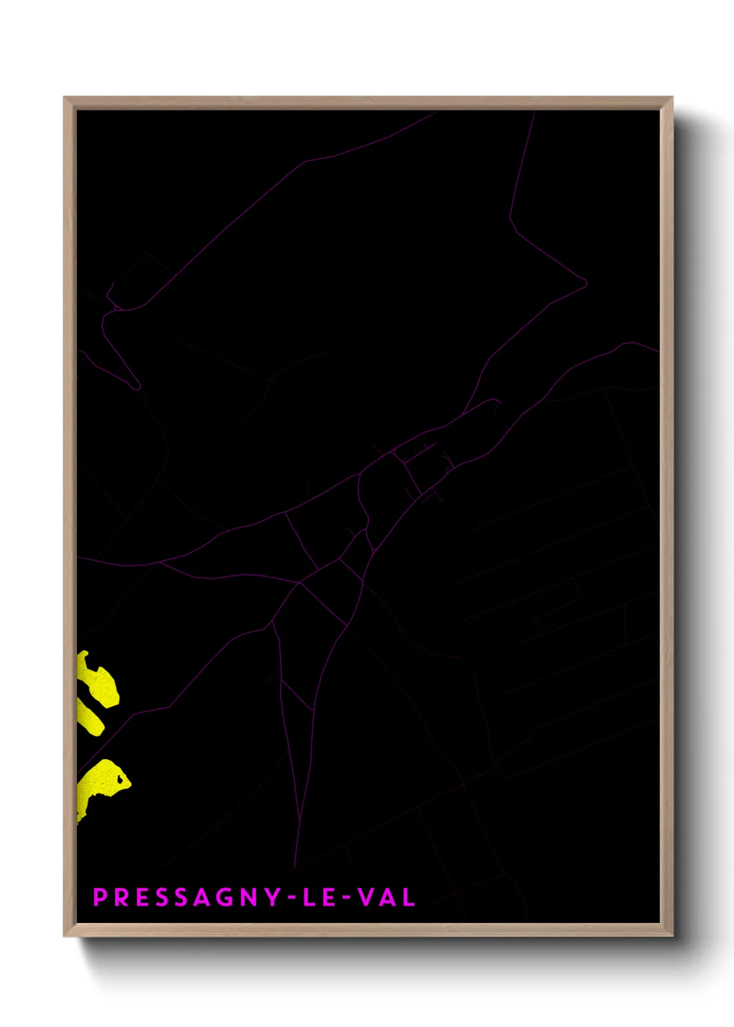 Une affiche de carte sur Pressagny-le-Val