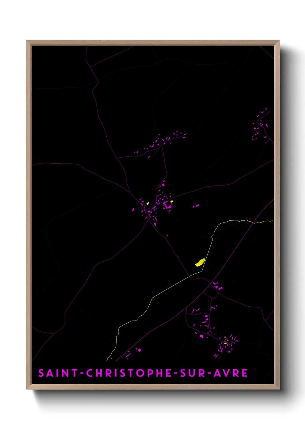 Une affiche de carte sur Saint-Christophe-sur-Avre