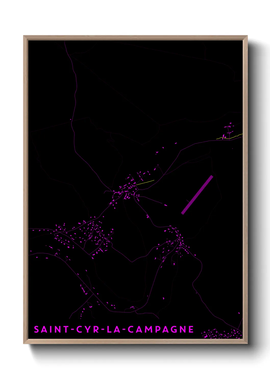 Une affiche de carte sur Saint-Cyr-la-Campagne