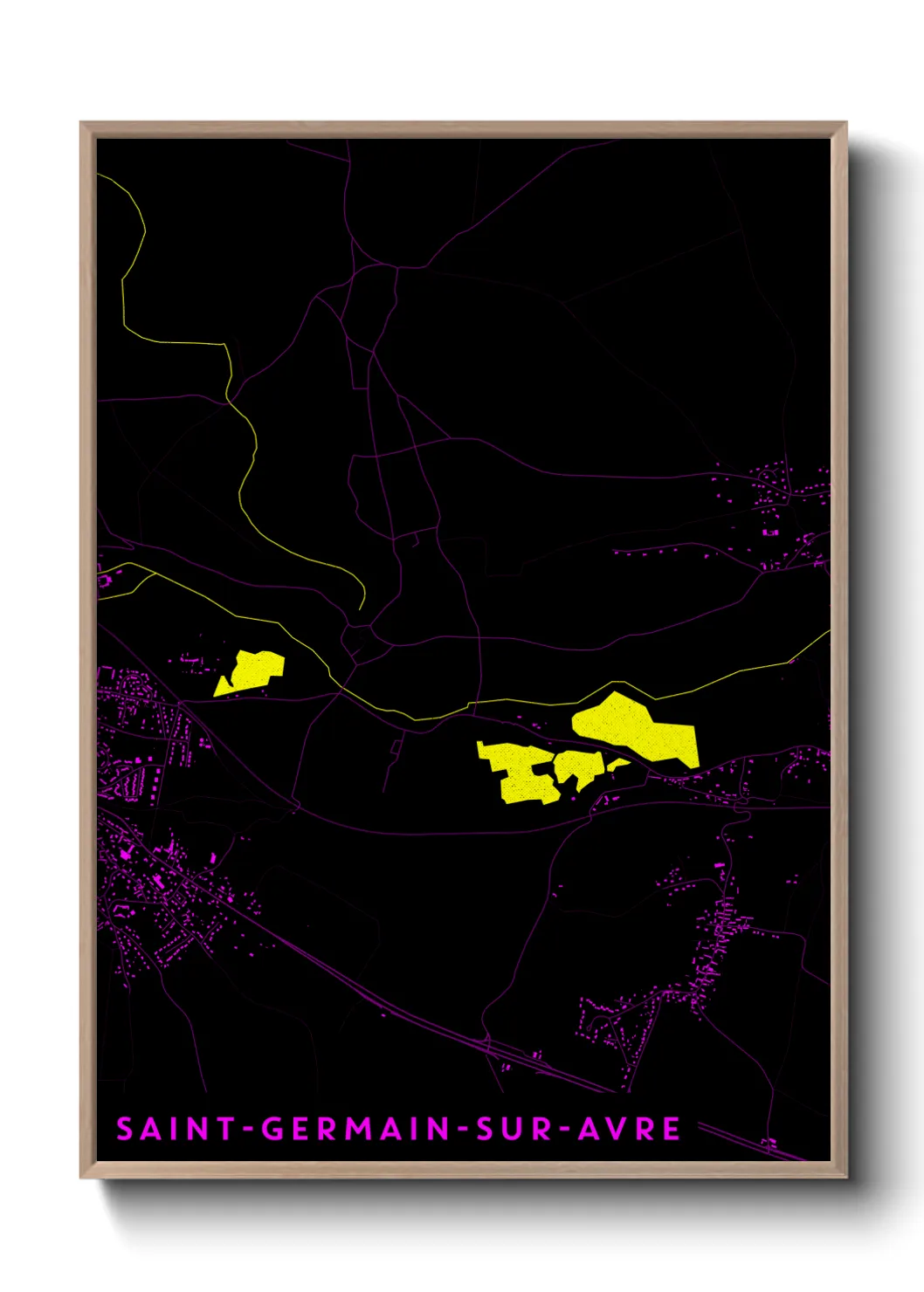 Une affiche de carte sur Saint-Germain-sur-Avre