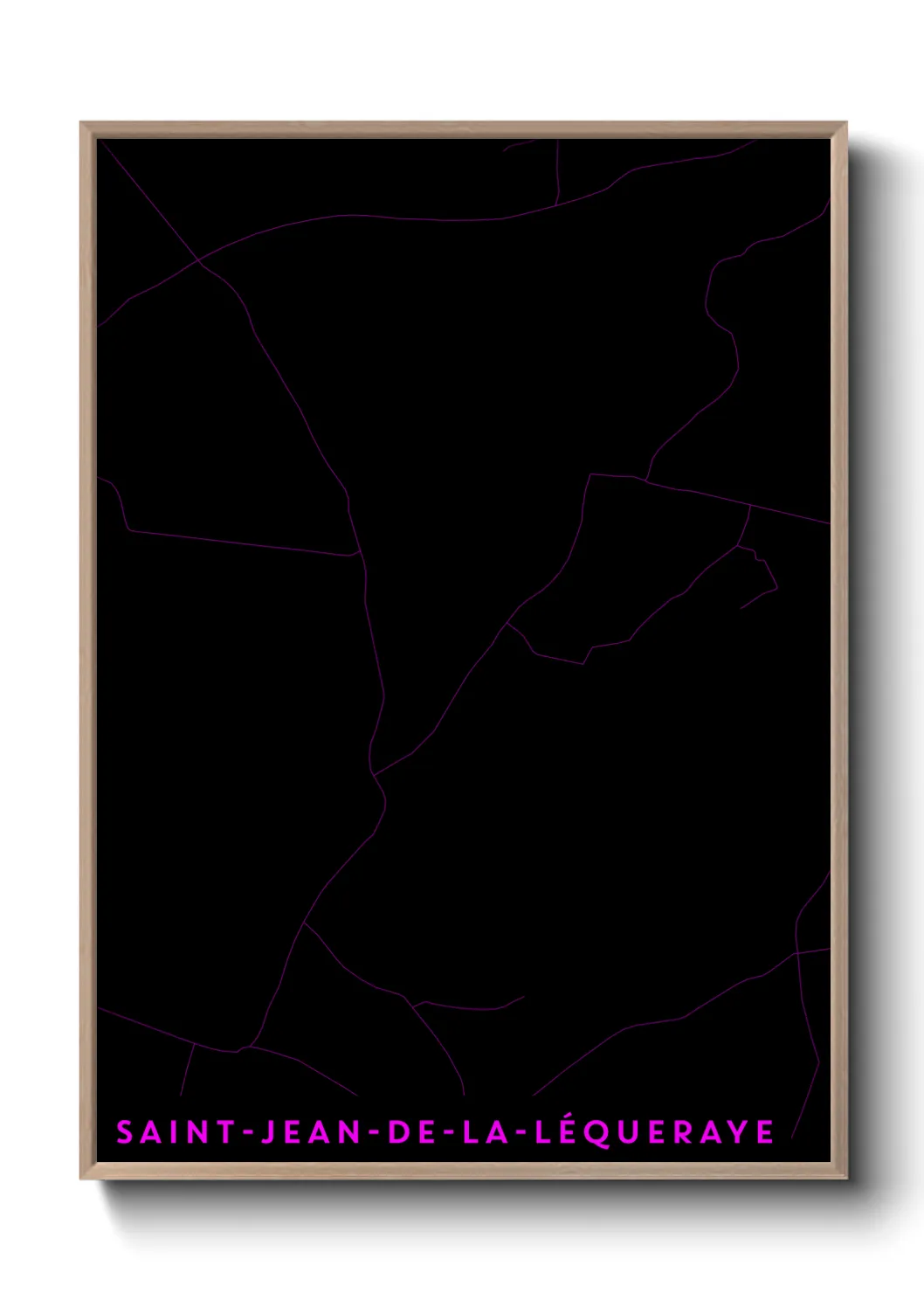 Une affiche de carte sur Saint-Jean-de-la-Léqueraye