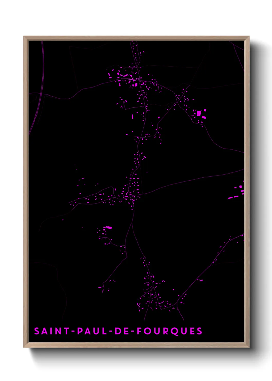 Une affiche de carte sur Saint-Paul-de-Fourques