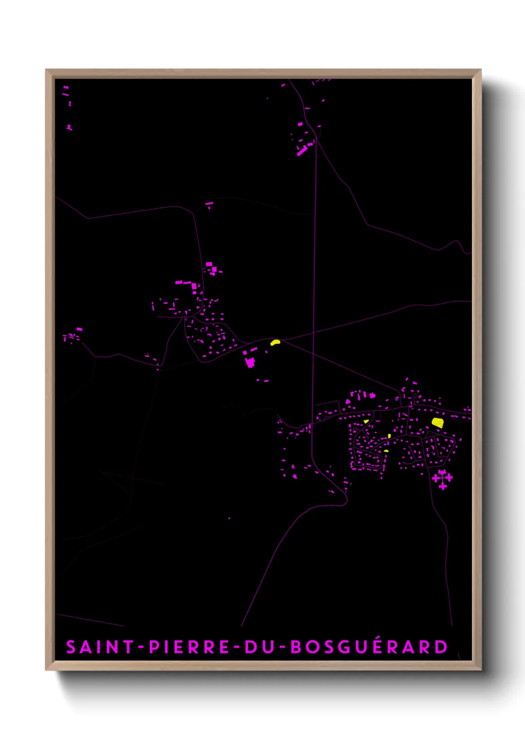 Une affiche de carte sur Saint-Pierre-du-Bosguérard