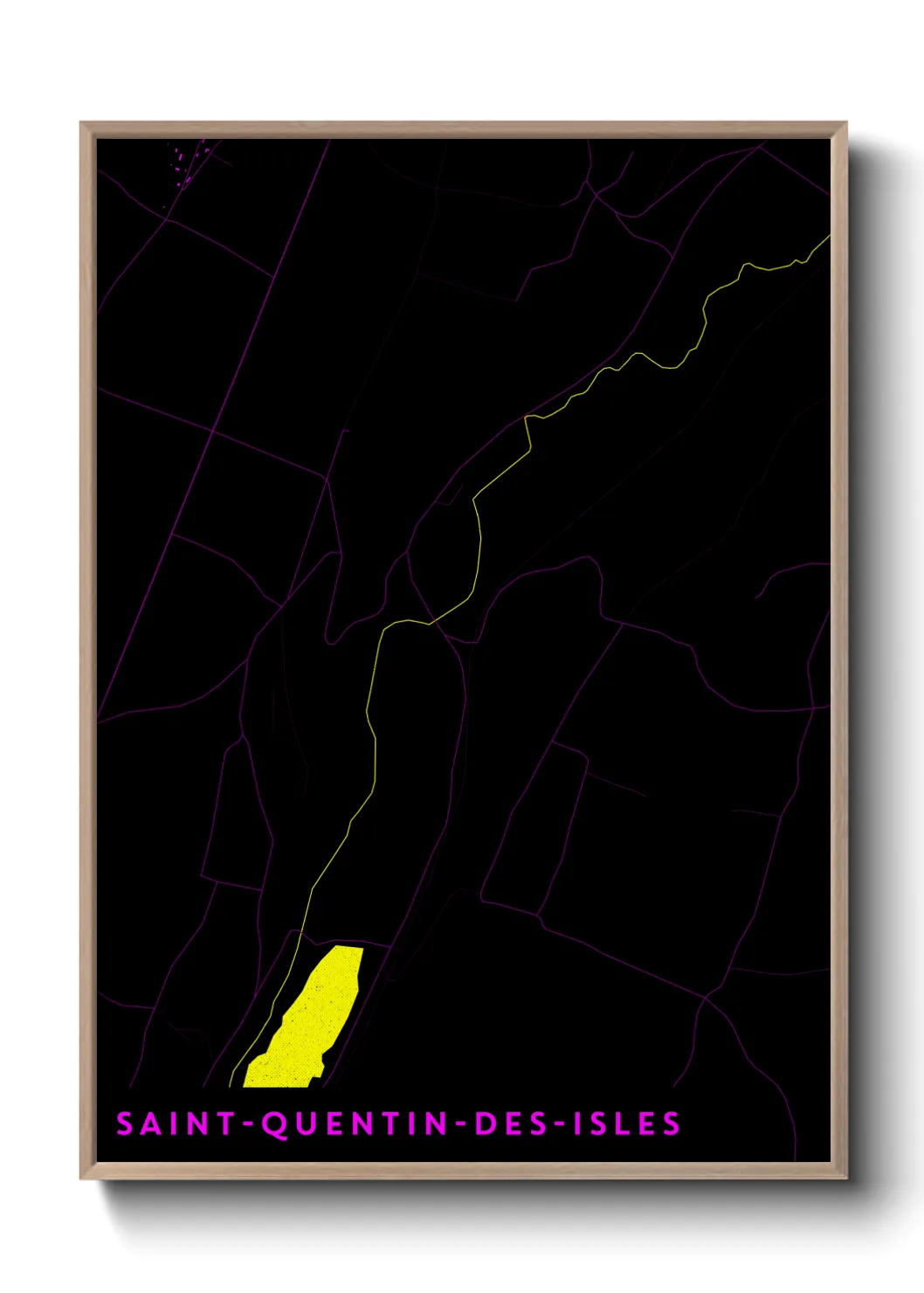 Une affiche de carte sur Saint-Quentin-des-Isles