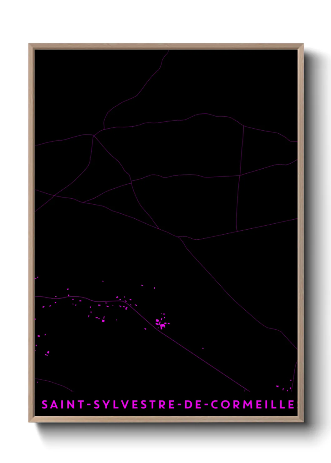 Une affiche de carte sur Saint-Sylvestre-de-Cormeilles