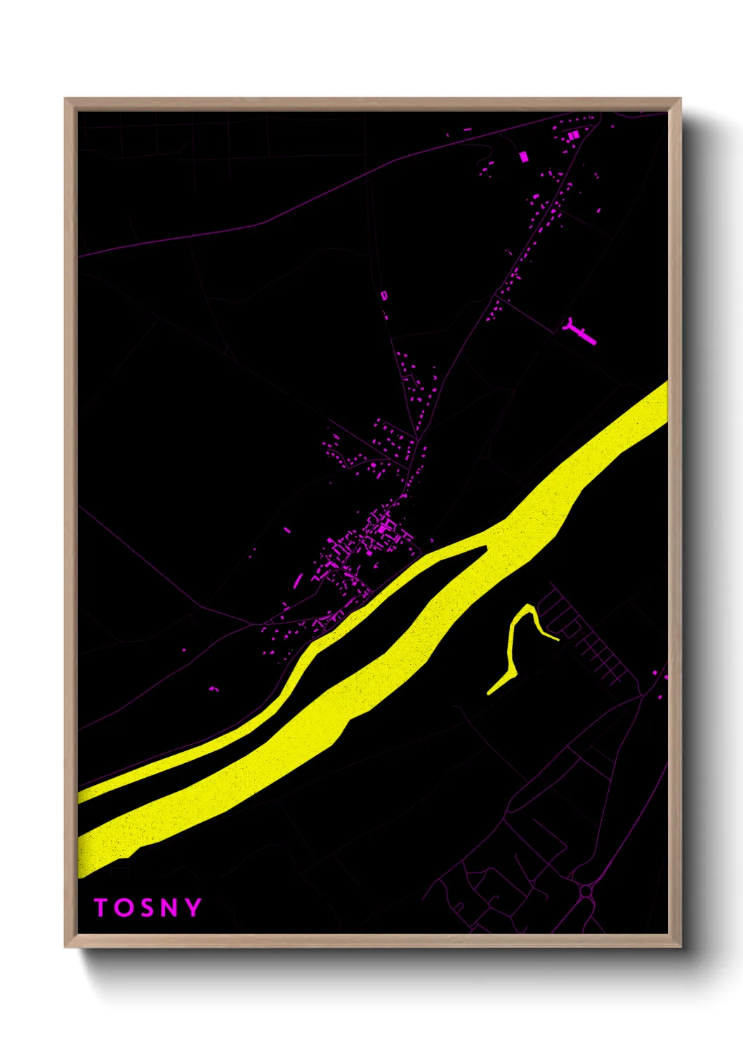 Une affiche de carte sur Tosny