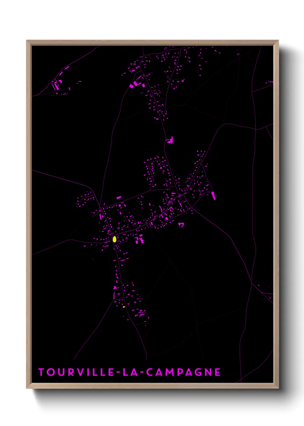 Une affiche de carte sur Tourville-la-Campagne