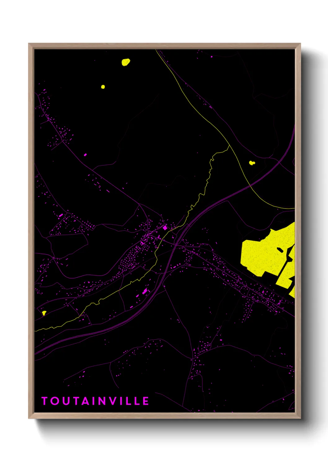Une affiche de carte sur Toutainville