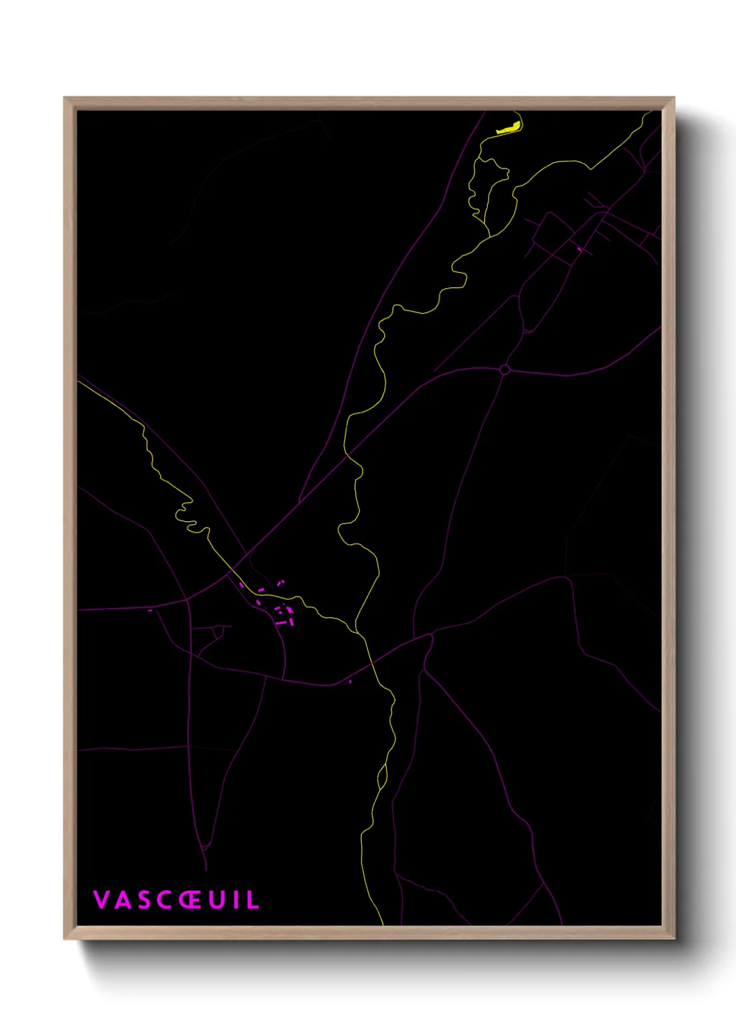 Une affiche de carte sur Vascœuil