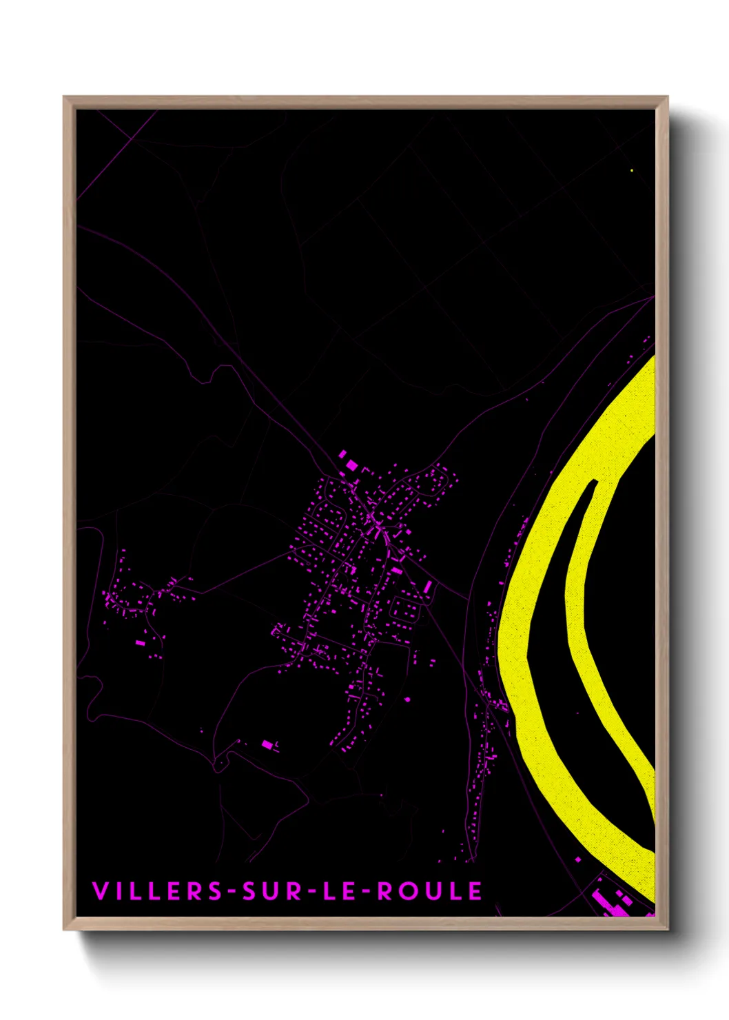 Une affiche de carte sur Villers-sur-le-Roule