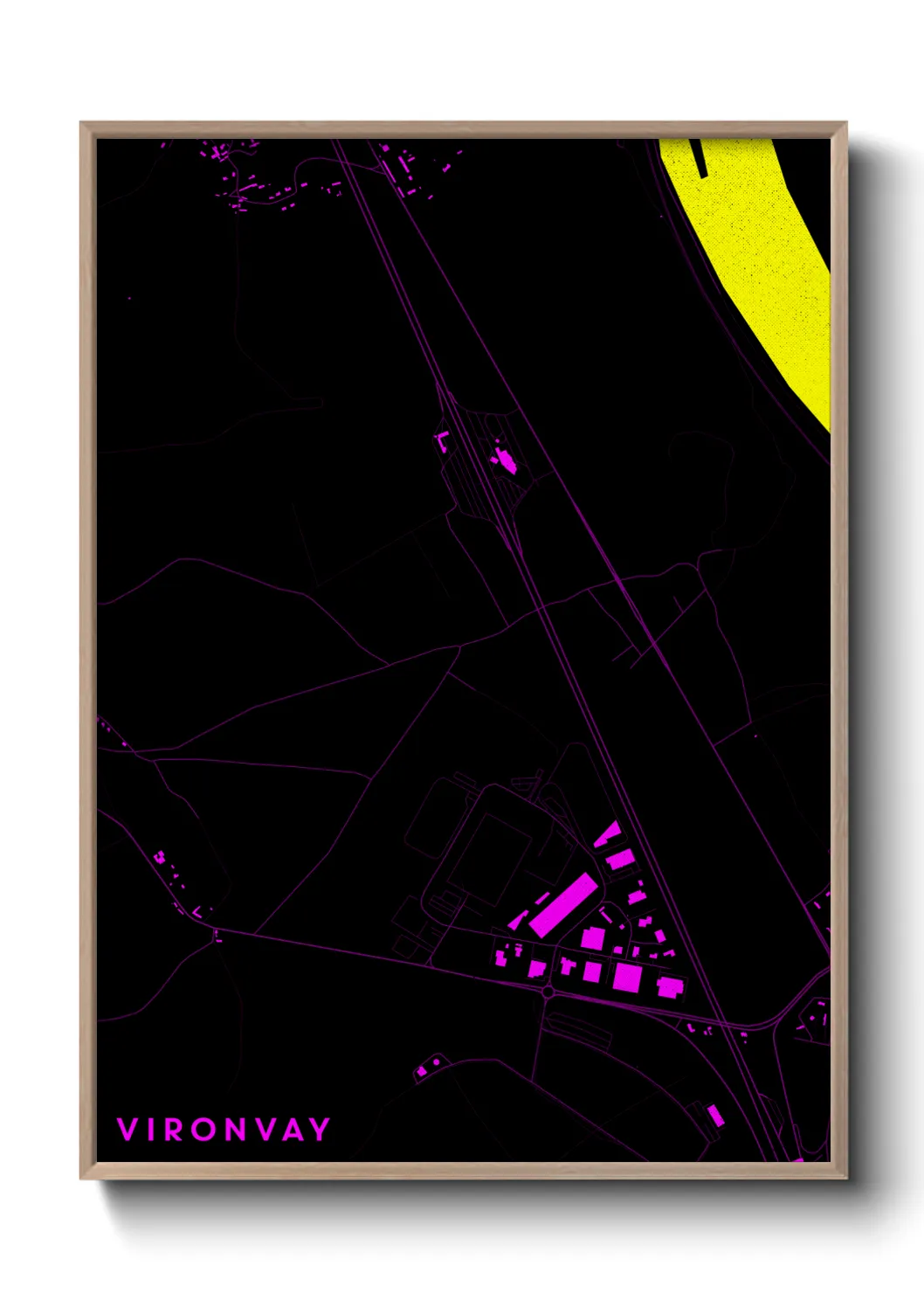 Une affiche de carte sur Vironvay