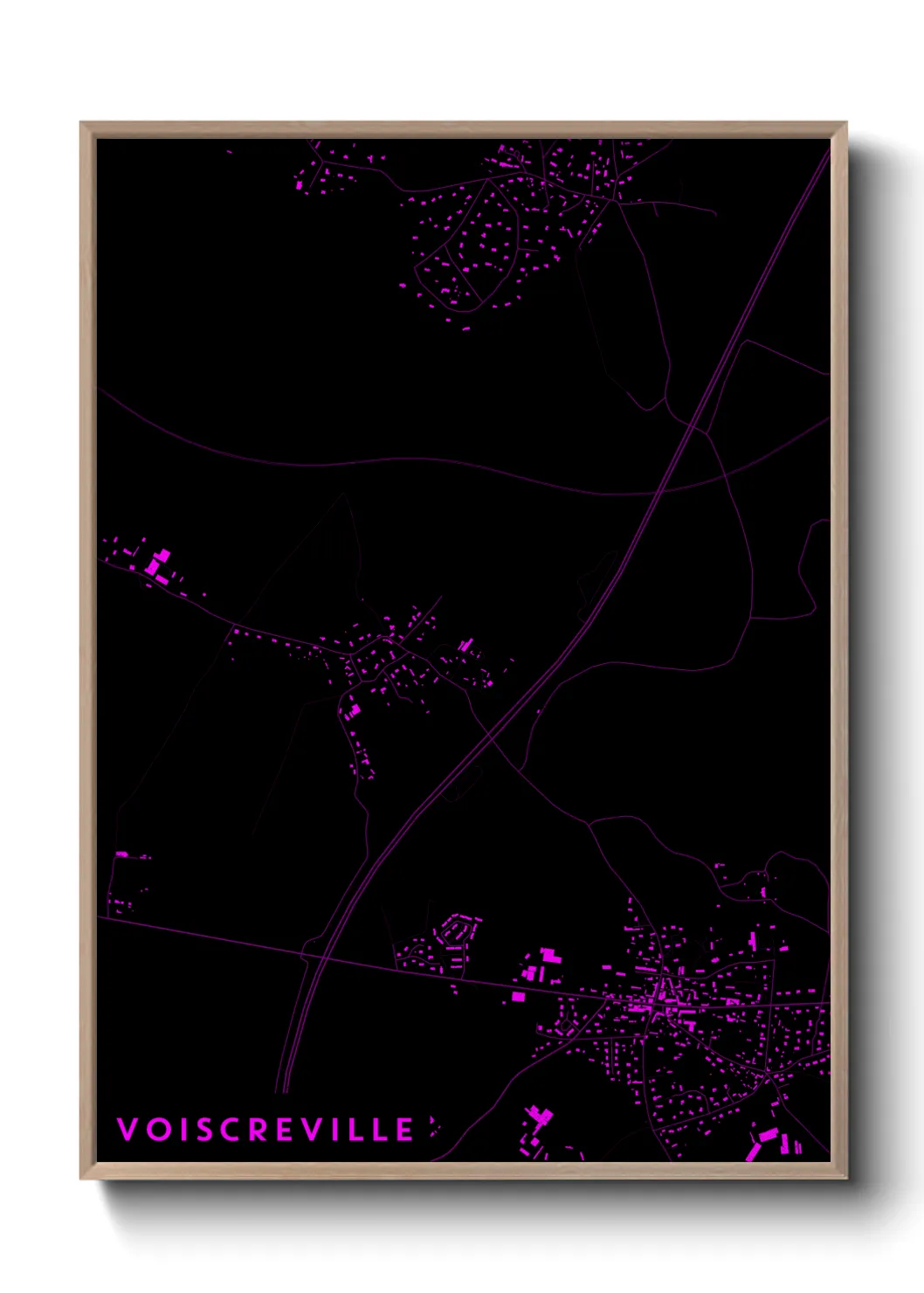 Une affiche de carte sur Voiscreville