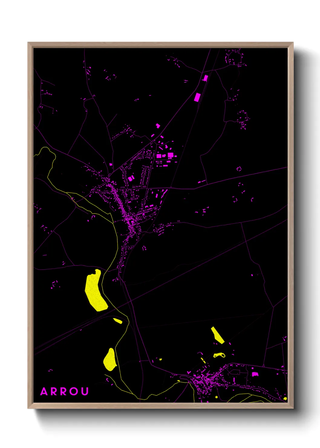 Une affiche de carte sur Arrou